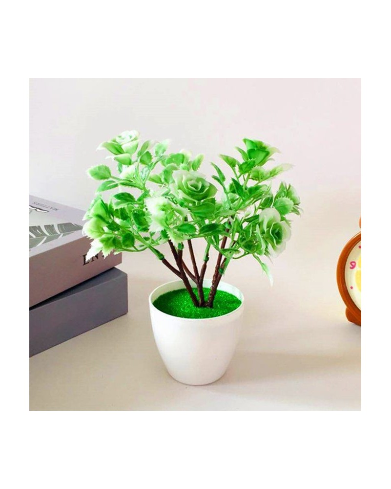 Artificial Potted Plants Fake Flower Bonsai Home-Green